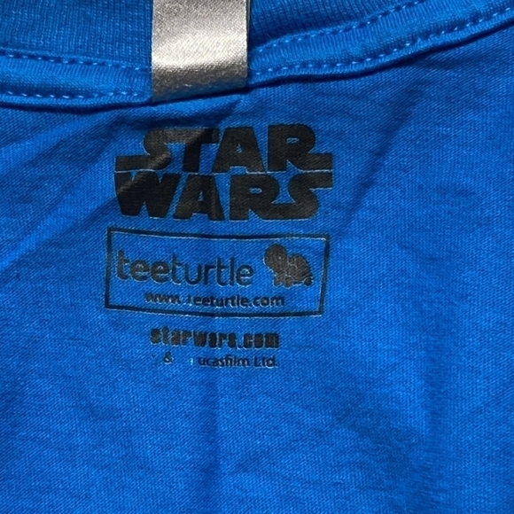Star Wars TeeTurtle Blue BB8 Droid Pocket Tee T-Shirt Men's Small S Movie Retro - Picture 5 of 6